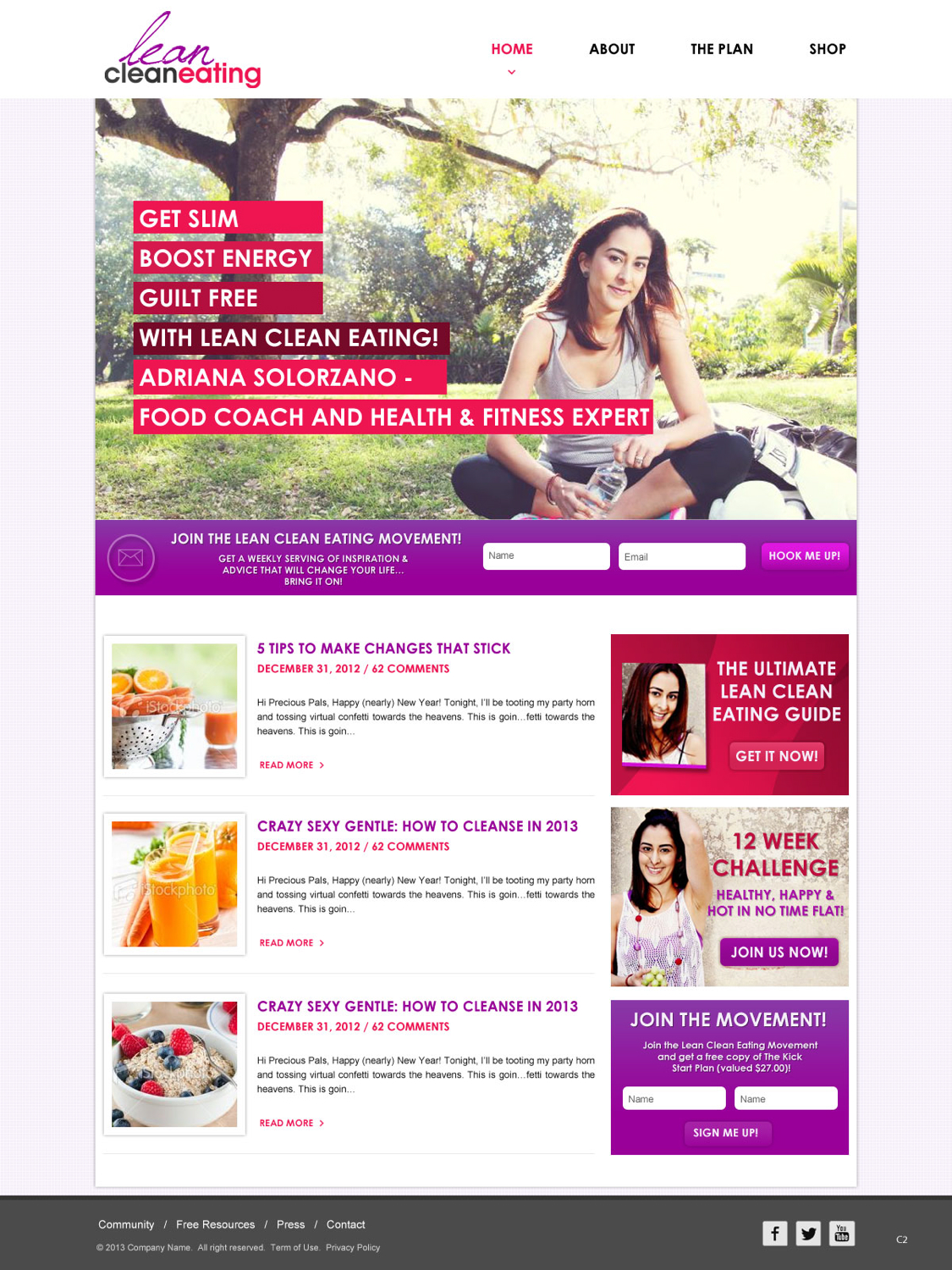 Web Design par pb pour Lean Clean Eating | Design #1367473