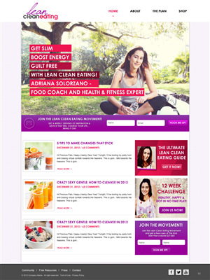 Web Design by pb for Lean Clean Eating | Design: #1367473
