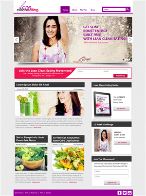 Web Design by OM for Lean Clean Eating | Design: #1376896