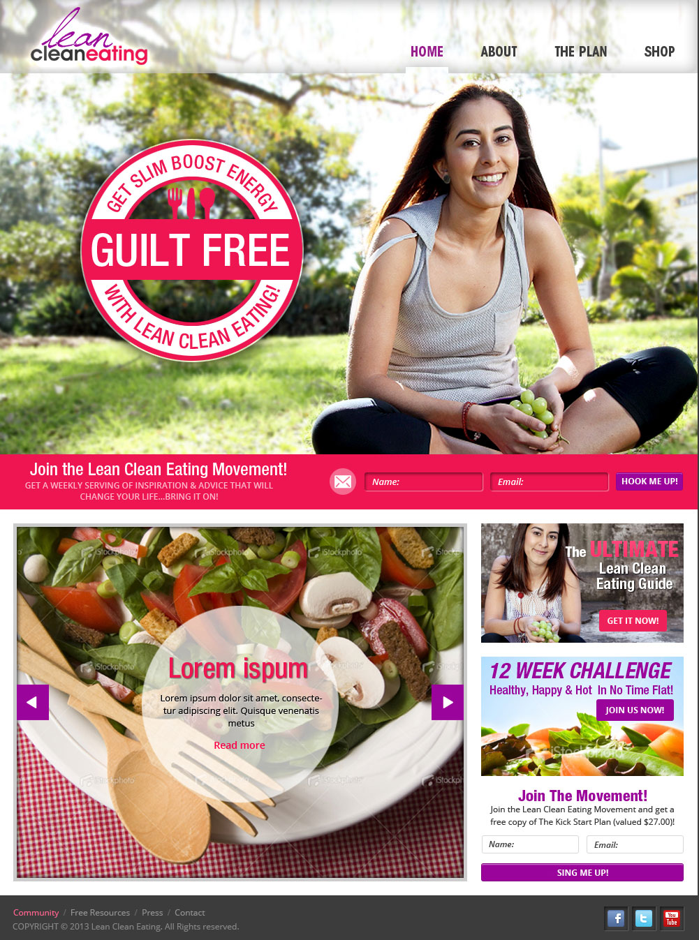 Web-Design von Creative Usha für Lean Clean Eating | Design #1383301