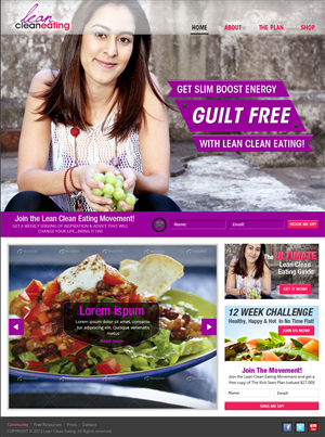 Web Design by Creative Usha for Lean Clean Eating | Design: #1383308