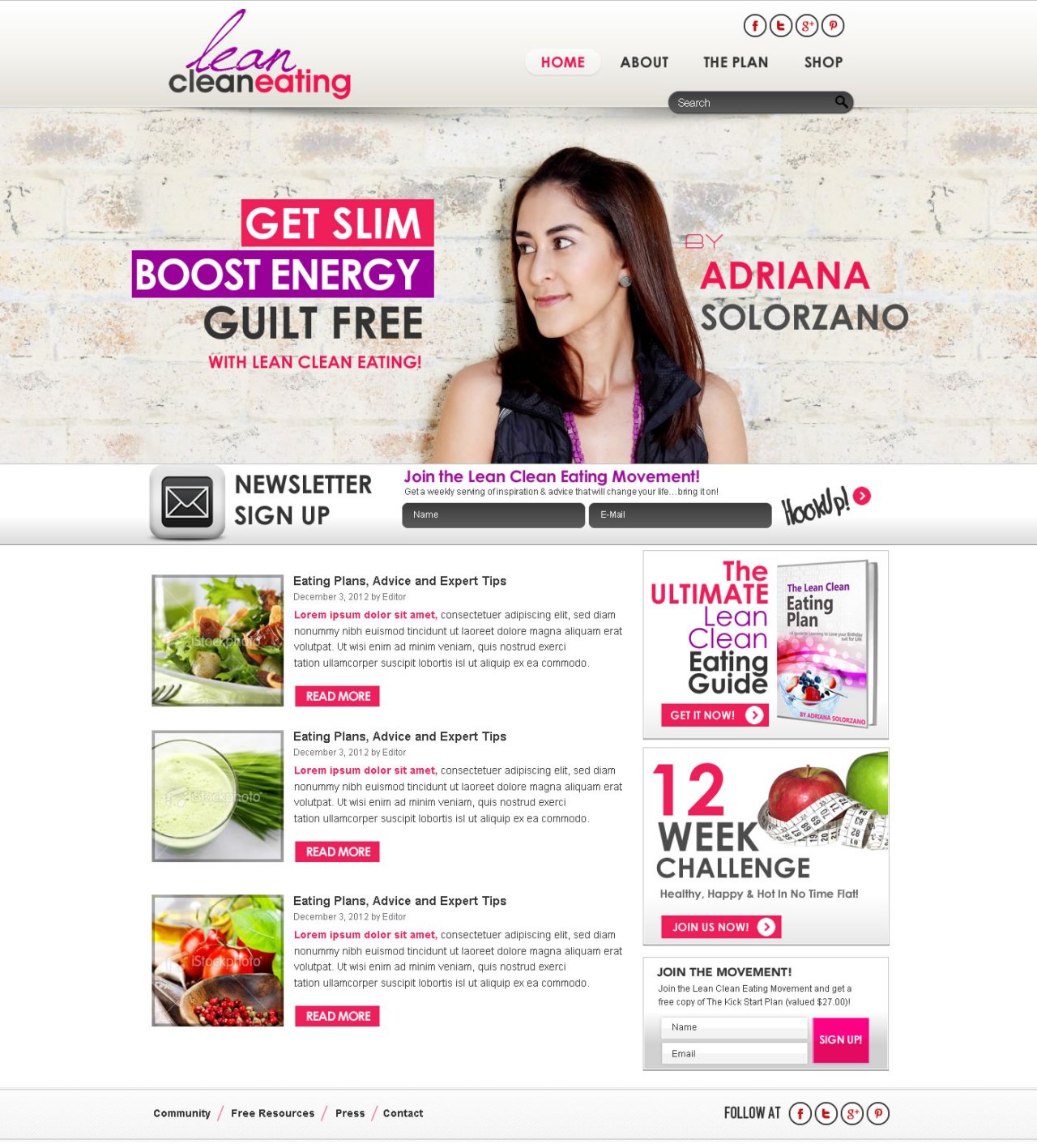 Diseño Web por TechWise para Lean Clean Eating | Diseño #1360621