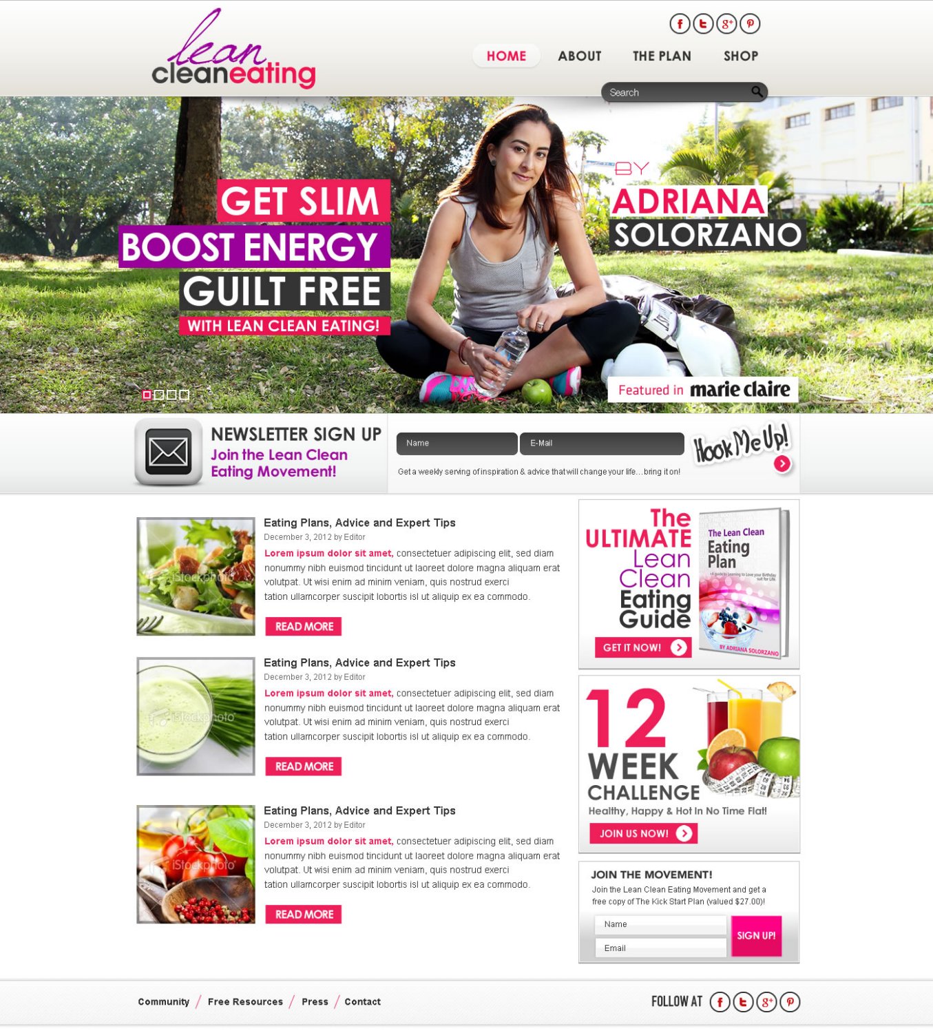Web Design par TechWise pour Lean Clean Eating | Design #1367655