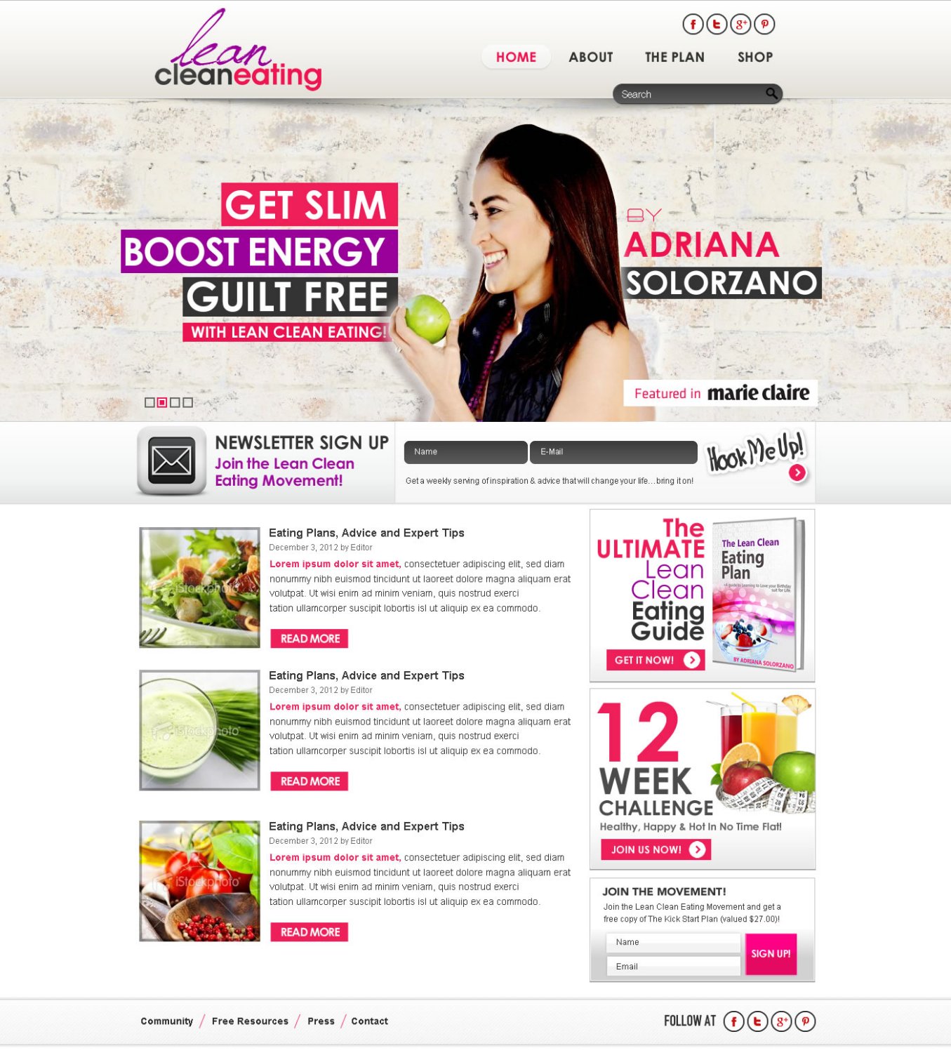 Web Design by TechWise for Lean Clean Eating | Design #1367660