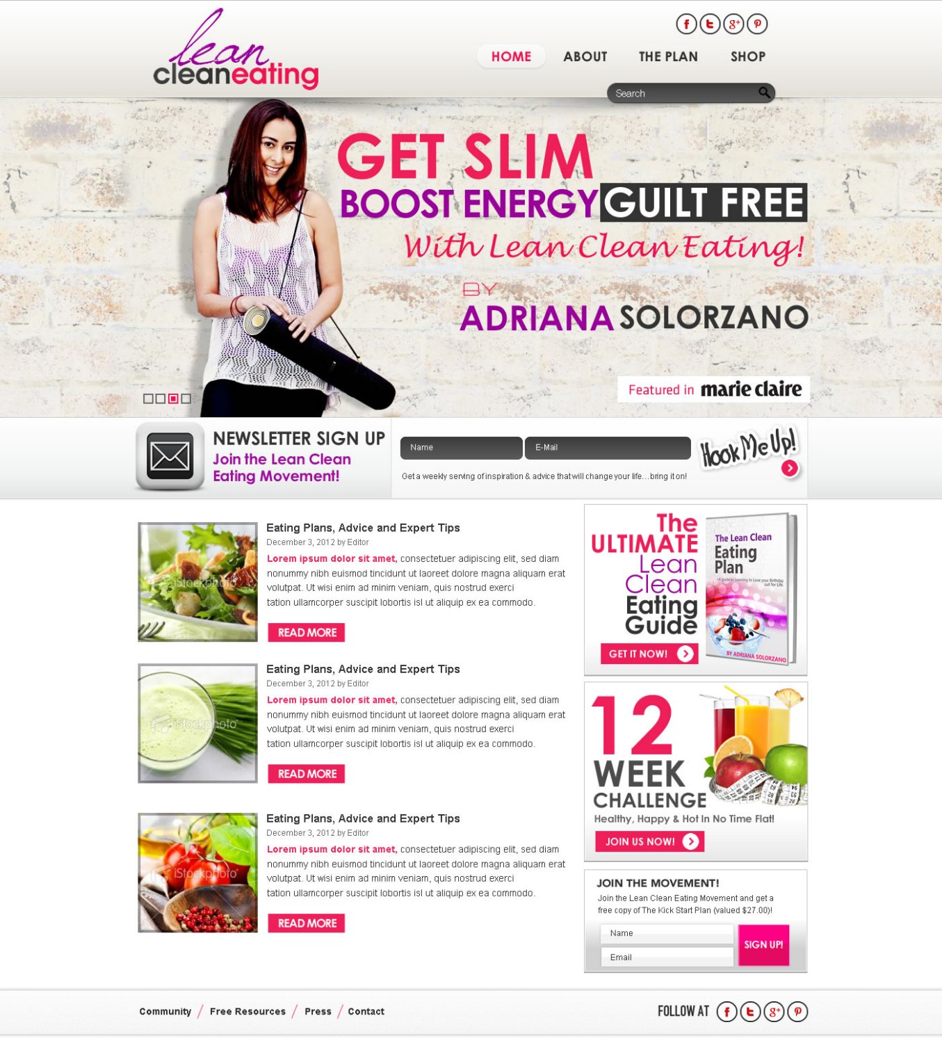 Web Design by TechWise for Lean Clean Eating | Design #1367662