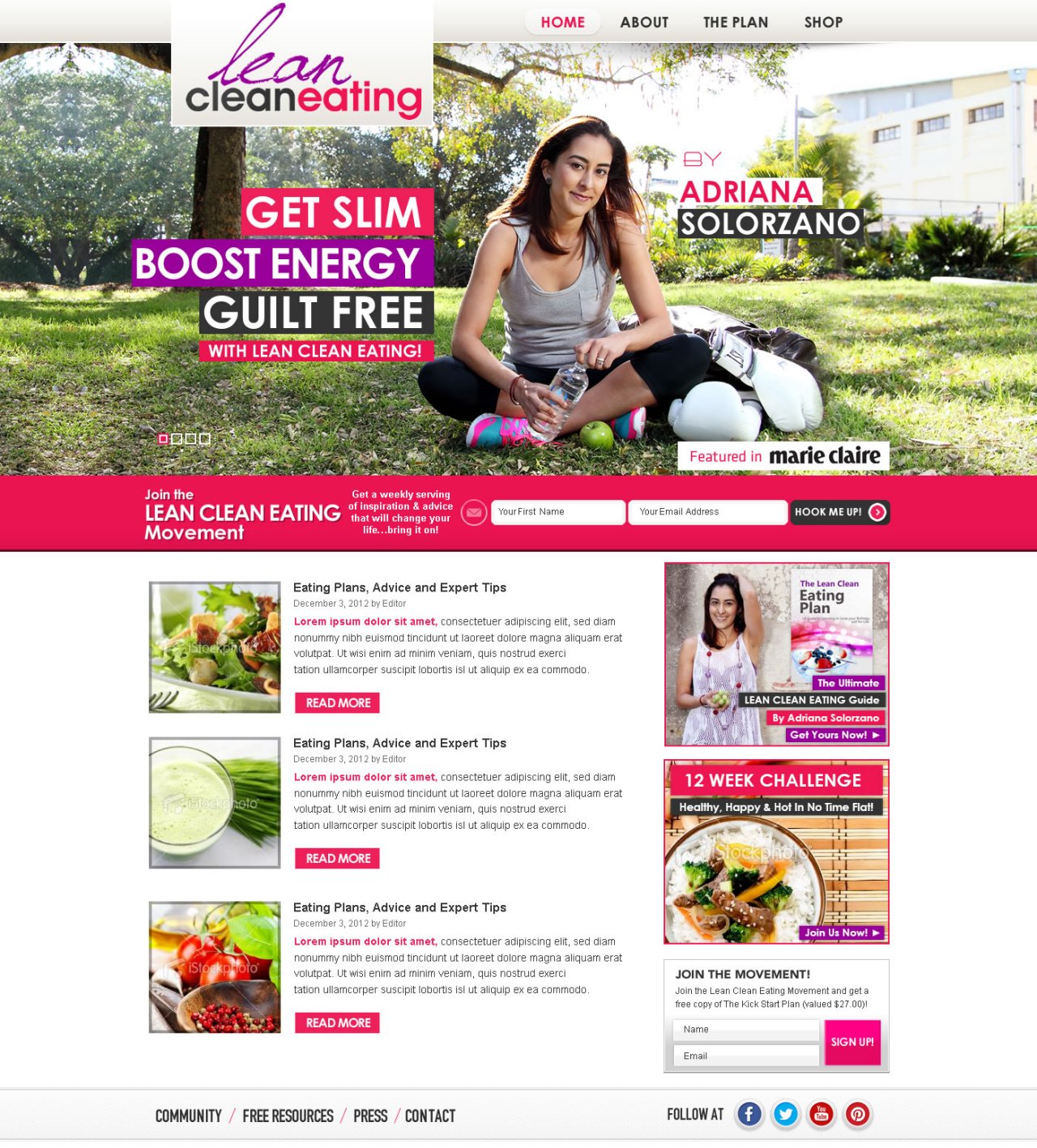 Diseño Web por TechWise para Lean Clean Eating | Diseño #1383336