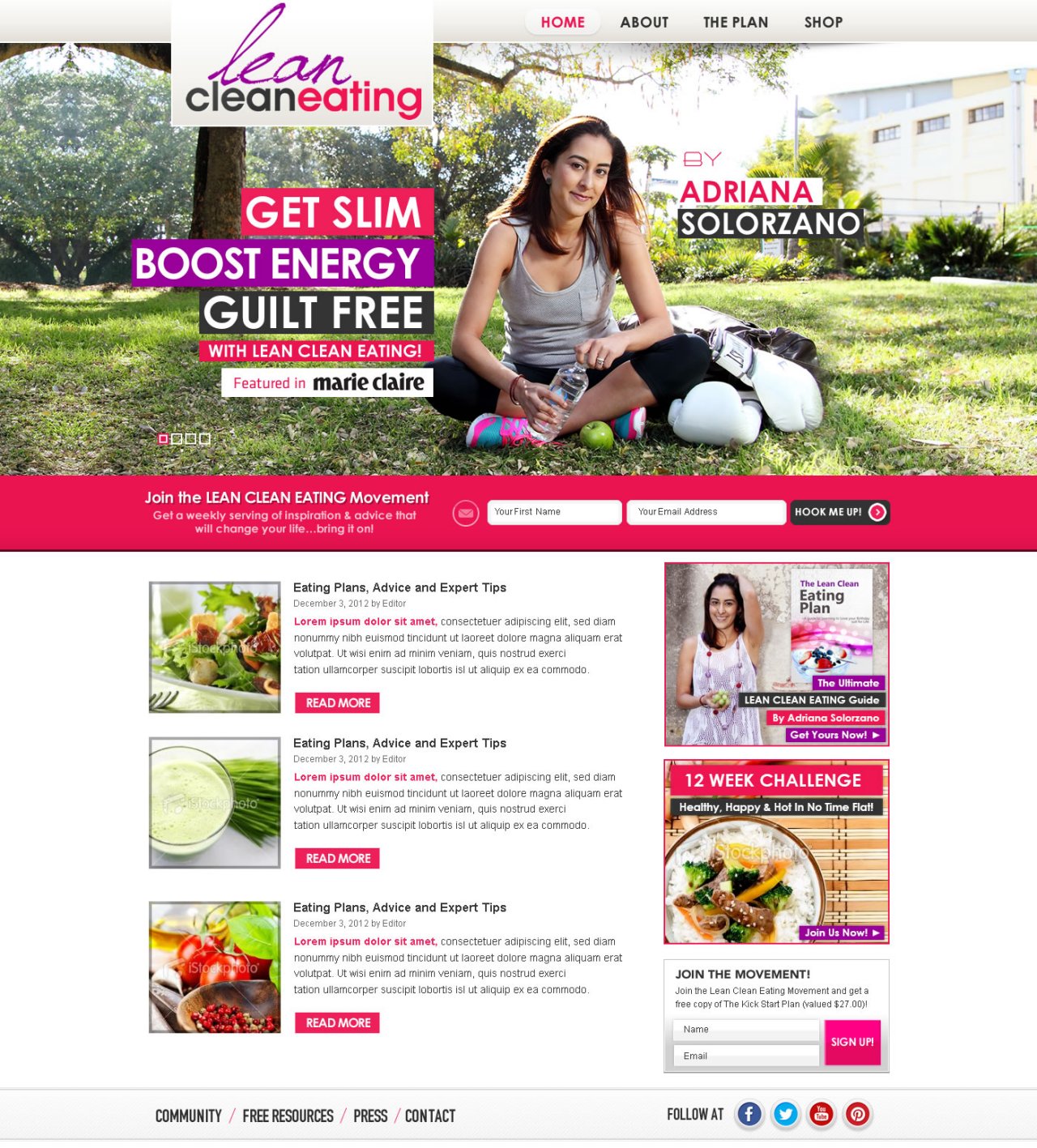 Web Design par TechWise pour Lean Clean Eating | Design #1383339