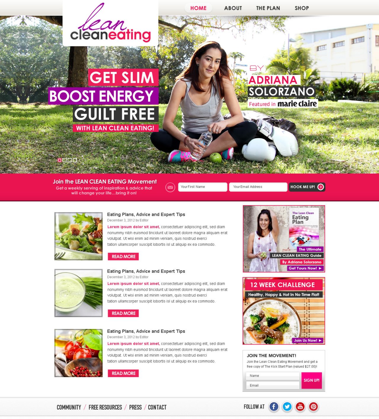Web Design par TechWise pour Lean Clean Eating | Design #1383342