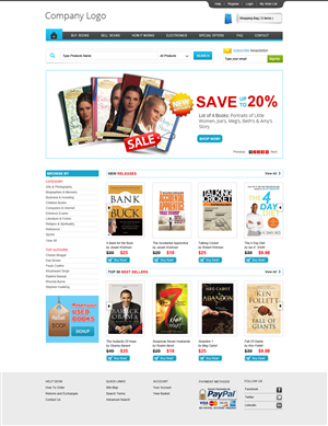 E-commerce portal dedicated for selling books | Web Design by James