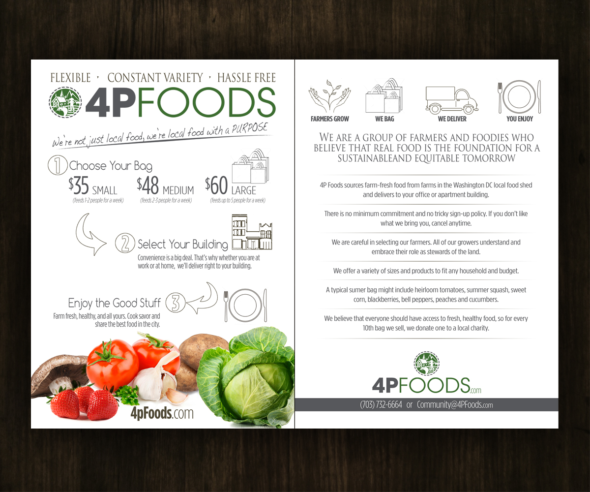 Flyer Design by Brian Ellis for 4P Foods | Design: #4822773