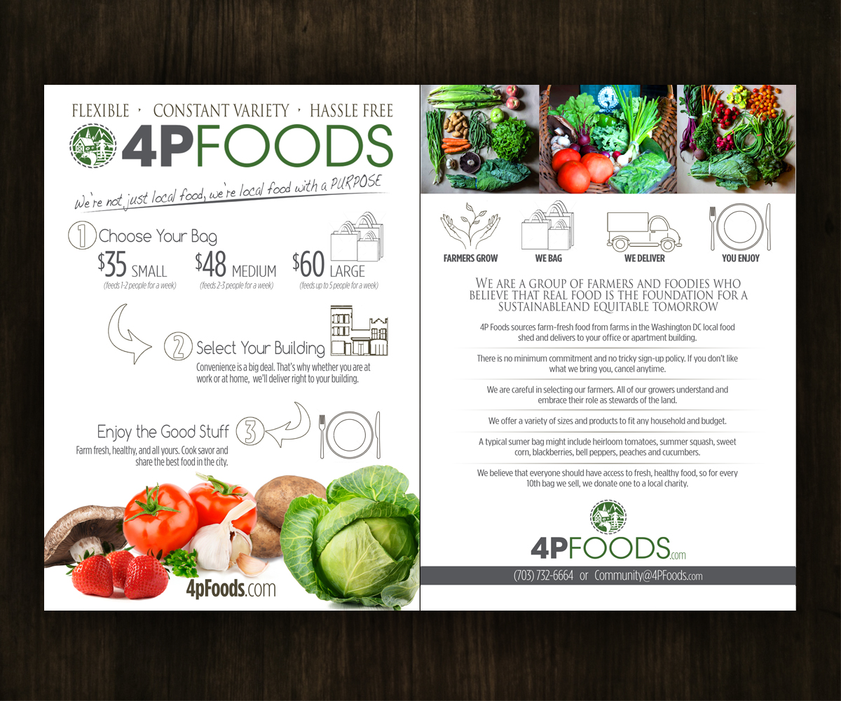 Flyer-Design von Brian Ellis für 4P Foods | Design #4822821