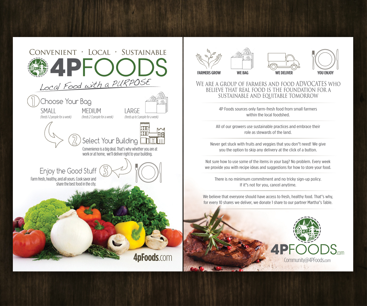 Flyer-Design von Brian Ellis für 4P Foods | Design #4882182