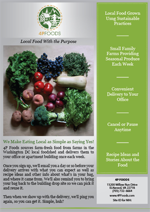 Flyer Design by Blessing Design for 4P Foods | Design: #4819240