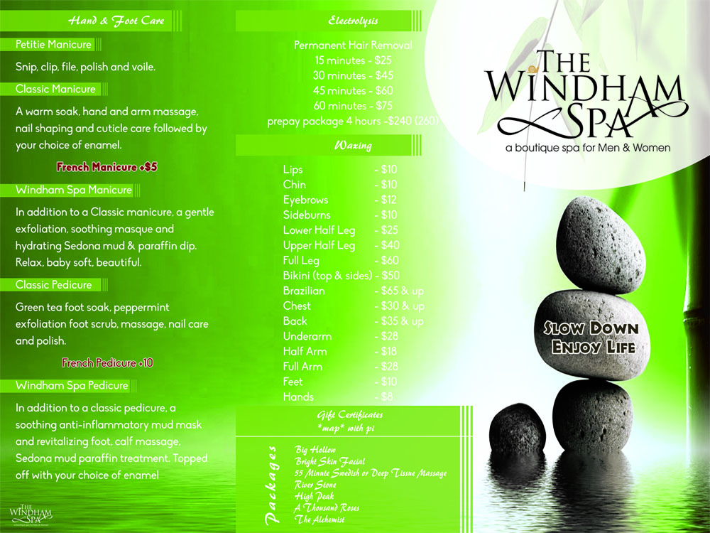 Brochure Design by SUDHEESH.V for The Windham Spa | Design #4807698