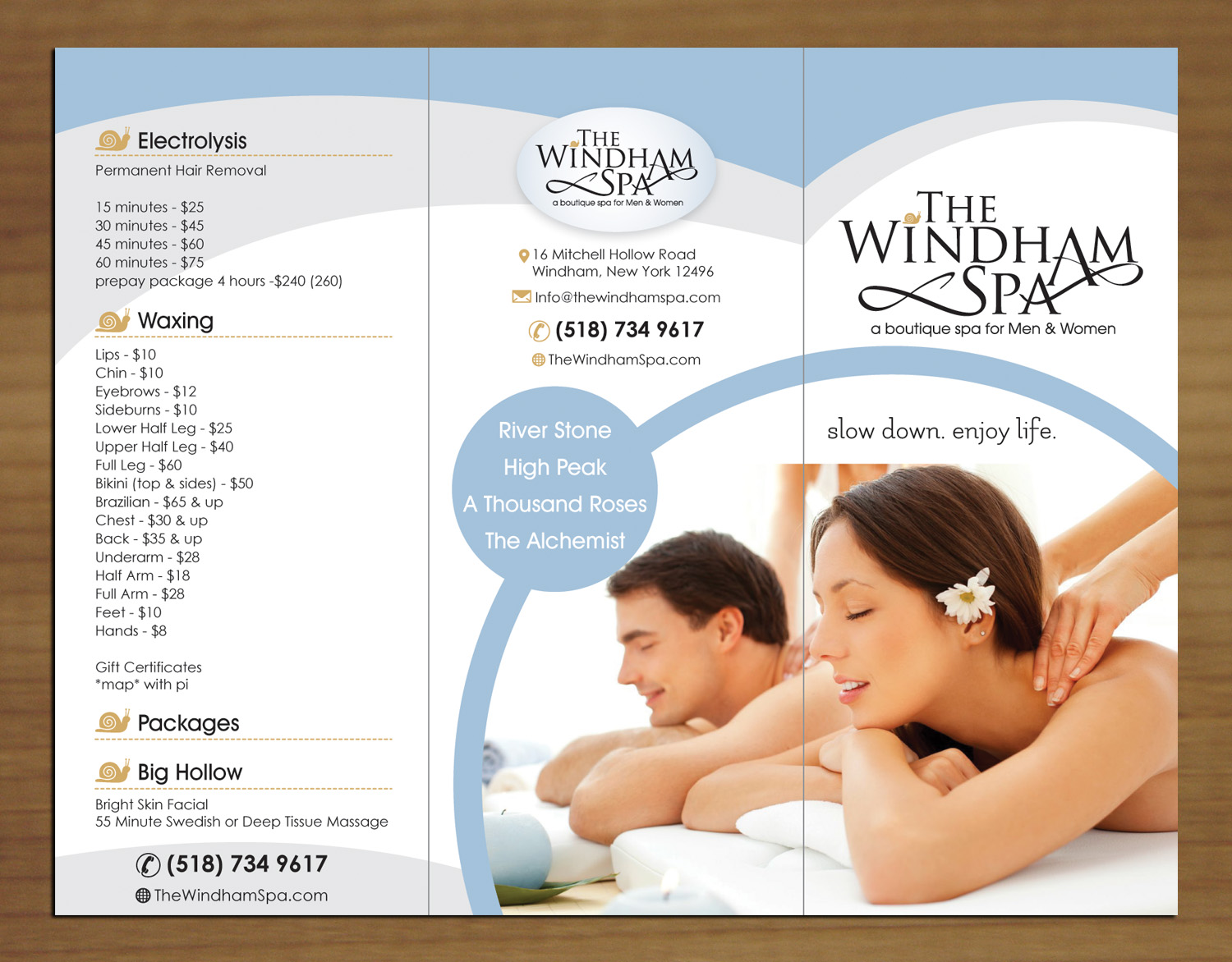 Diseño de Brochure por Sbss para The Windham Spa | Diseño #4801565