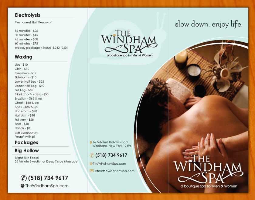 Brochure Design by Sbss for The Windham Spa | Design #4801567