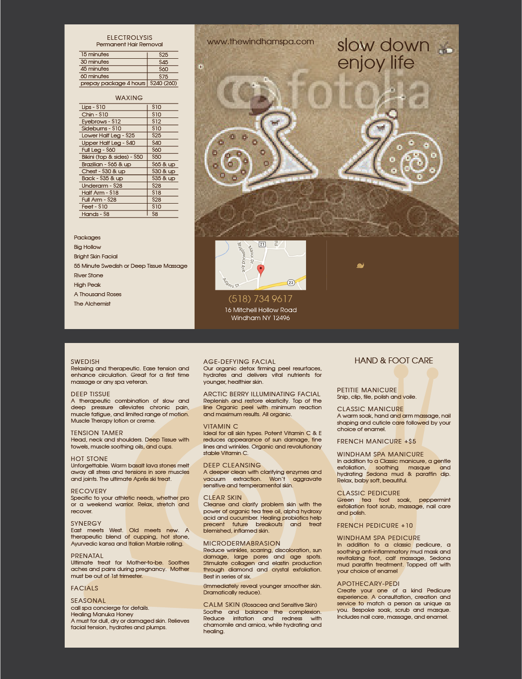 Brochure Design by romy for The Windham Spa | Design #4790354