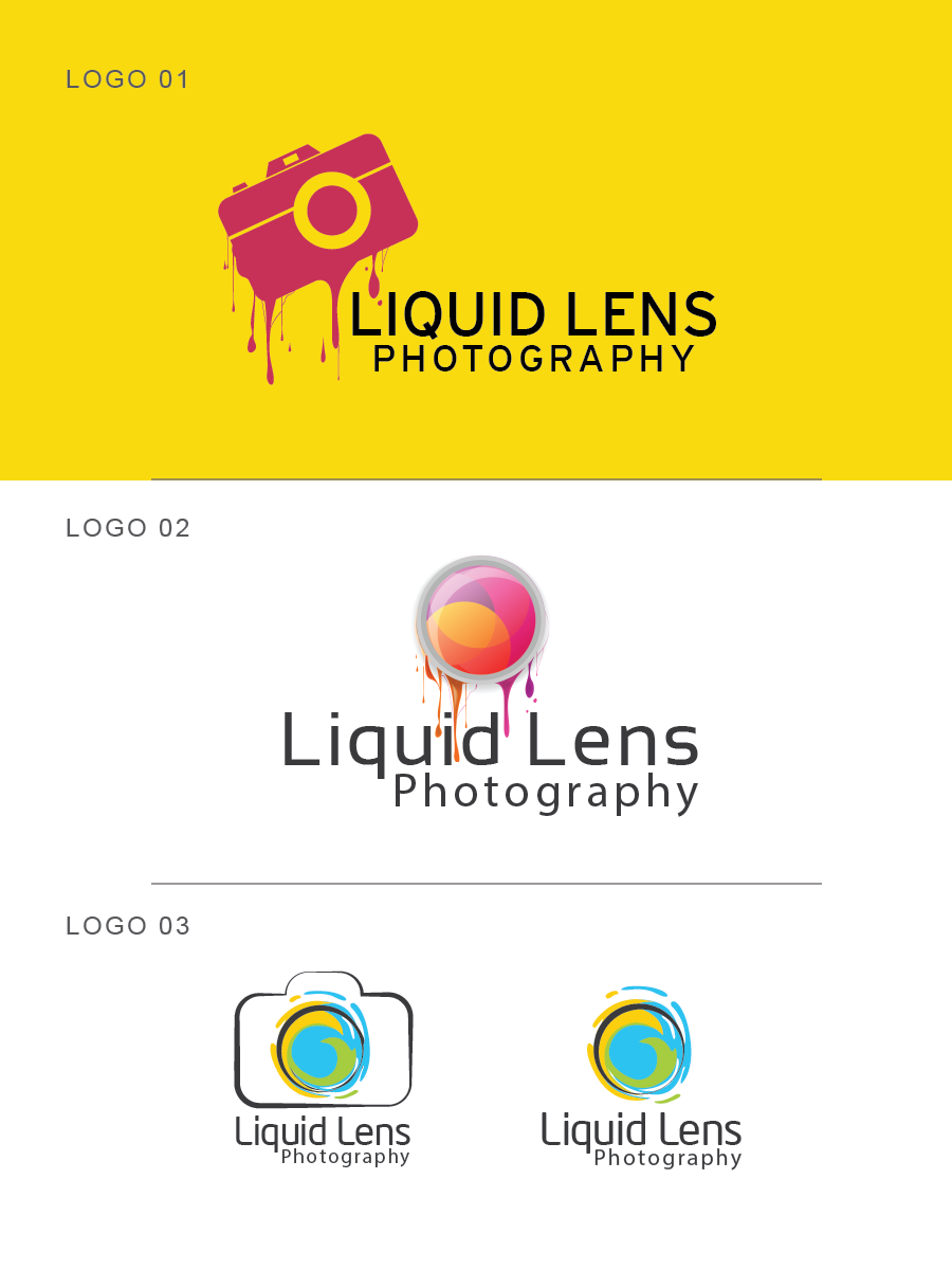 Logo Design by Hazeem Muhammed for Liquid Lens | Design #4799298