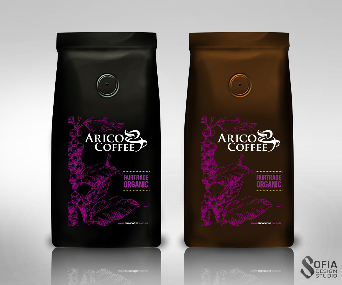 Design Emballage par SofiaDesignStudio pour Arico Coffee Pty Ltd | Design #4851944