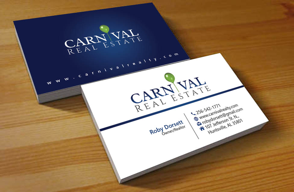 Business Card Design by Hardcore Design for Carnival Real Estate | Design #4815764