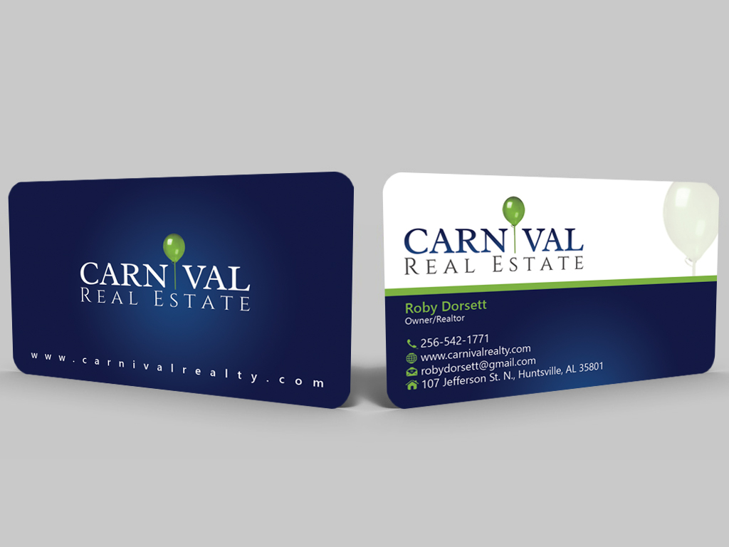 Business Card Design by Hardcore Design for Carnival Real Estate | Design #4815768