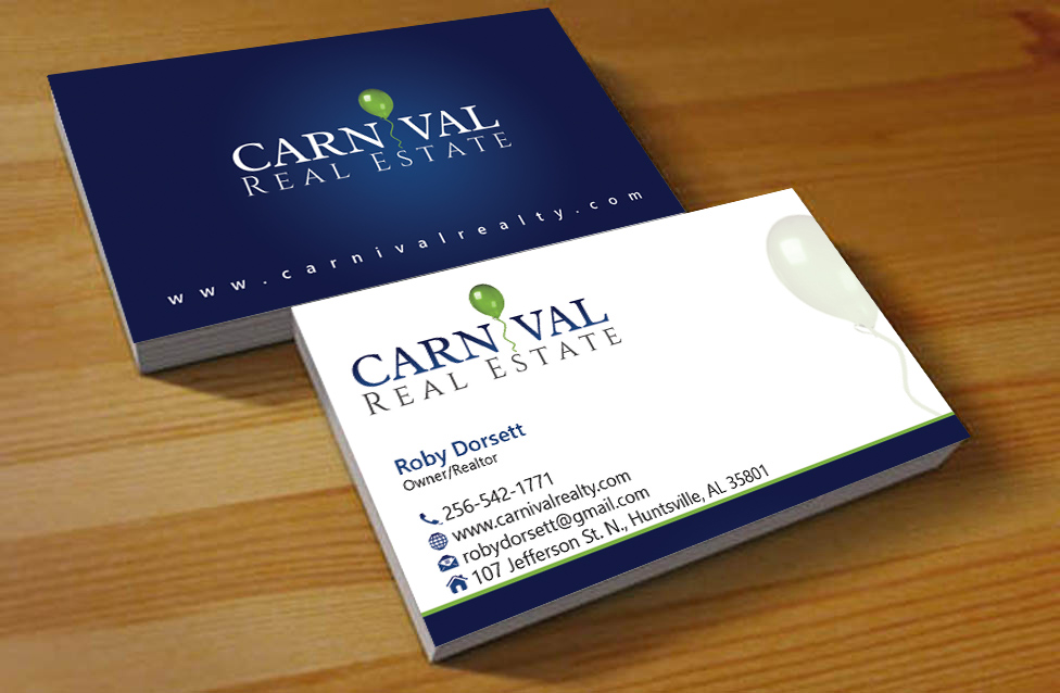 Business Card Design by Hardcore Design for Carnival Real Estate | Design #4817499