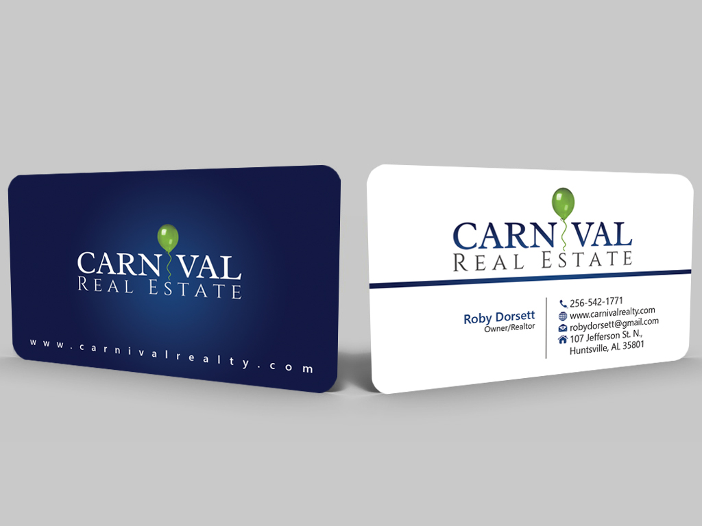 Business Card Design by Hardcore Design for Carnival Real Estate | Design #4817501