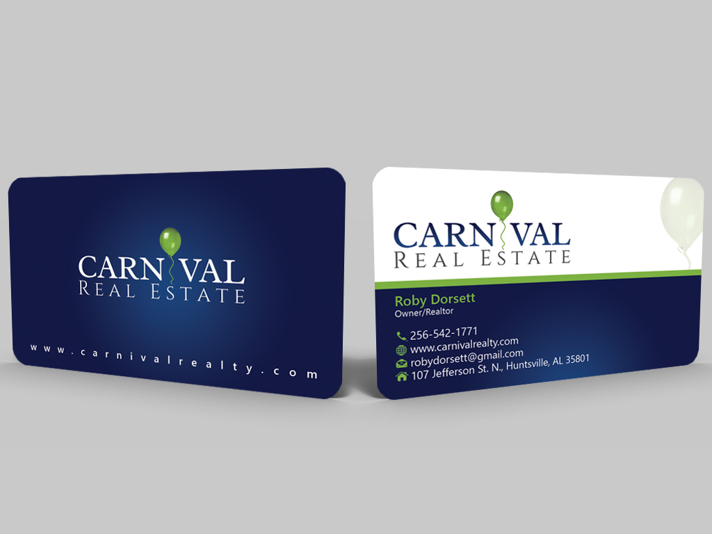 Business Card Design by Hardcore Design for Carnival Real Estate | Design #4817505