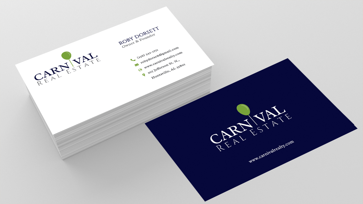 Business Card Design by Sarah Haroon for Carnival Real Estate | Design #4783018