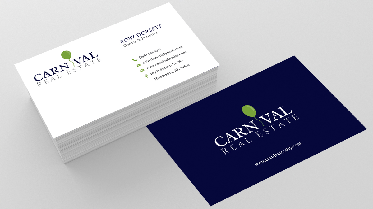 Business Card Design by Sarah Haroon for Carnival Real Estate | Design #4783350