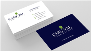 Business Card Design by Sarah Haroon for Carnival Real Estate | Design: #4783350