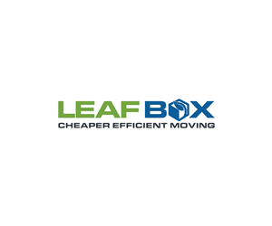 Leaf Box (main text) cheaper.efficient.moving (smaller text) | Logo Design by logonumberone