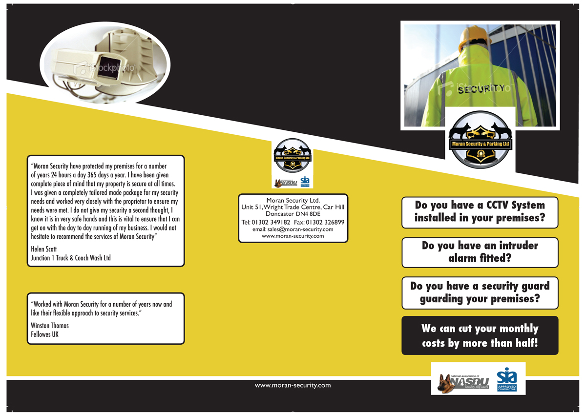 Broschüren-Design von xartdesign für Moran Security Ltd | Design #233912
