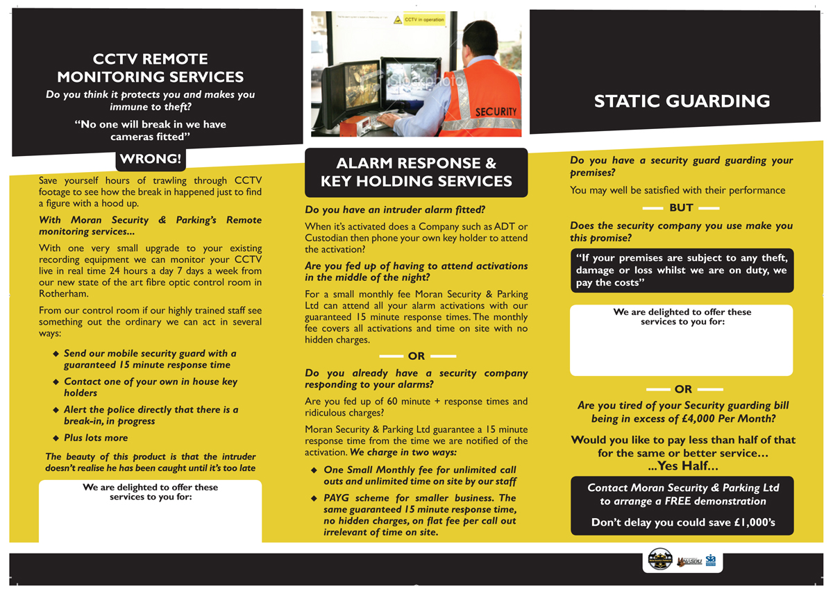 Brochure Design by xartdesign for Moran Security Ltd | Design #233914