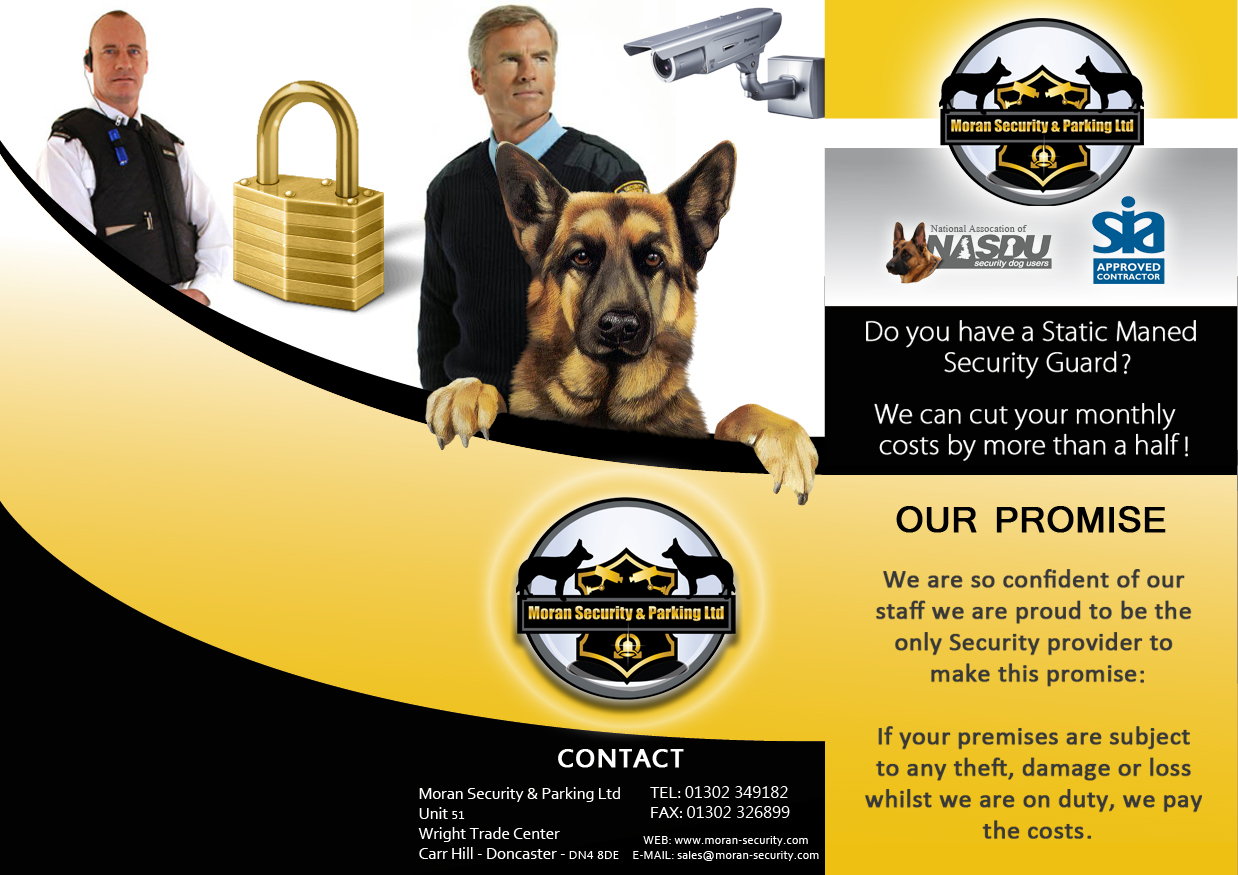 Diseño de Brochure por Med Mack para Moran Security Ltd | Diseño #231909