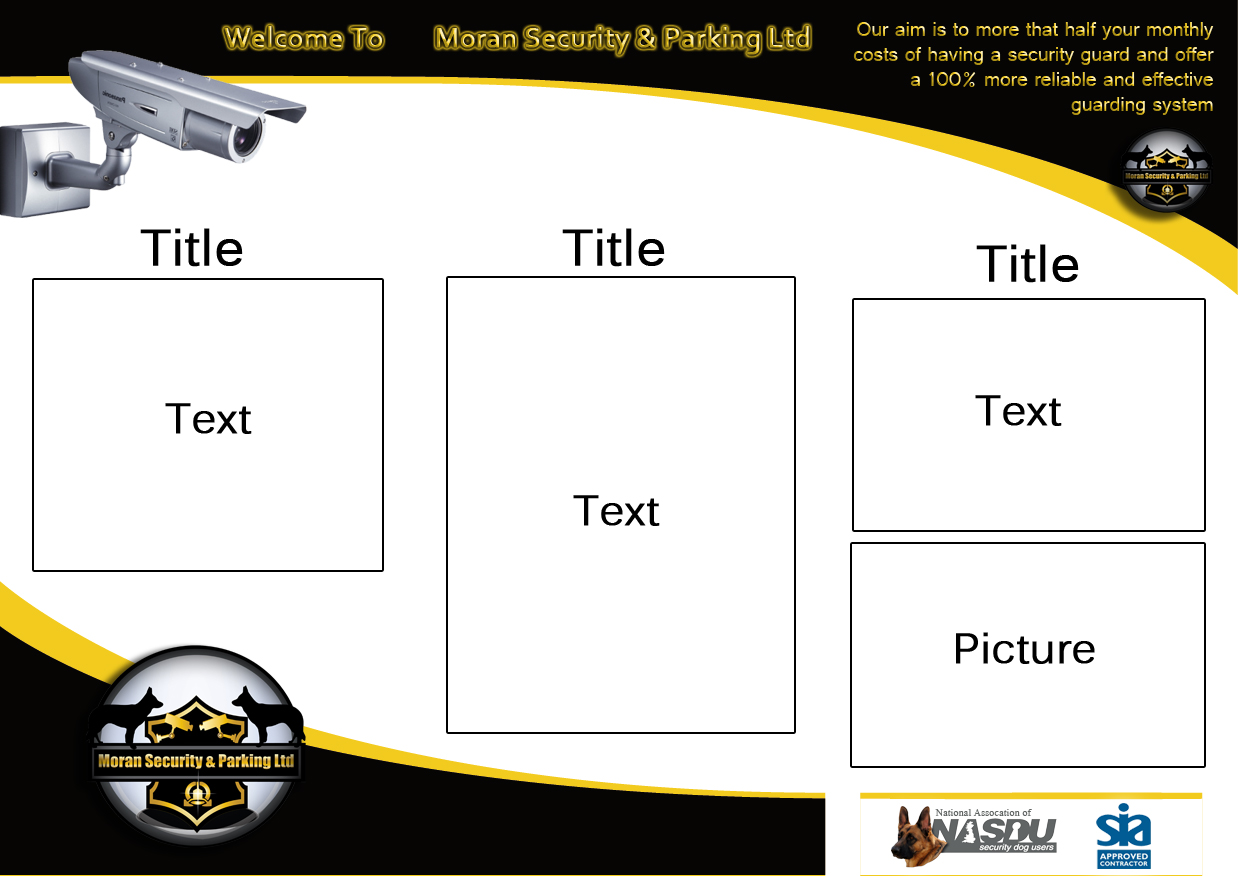 Brochure Design by Med Mack for Moran Security Ltd | Design #231911
