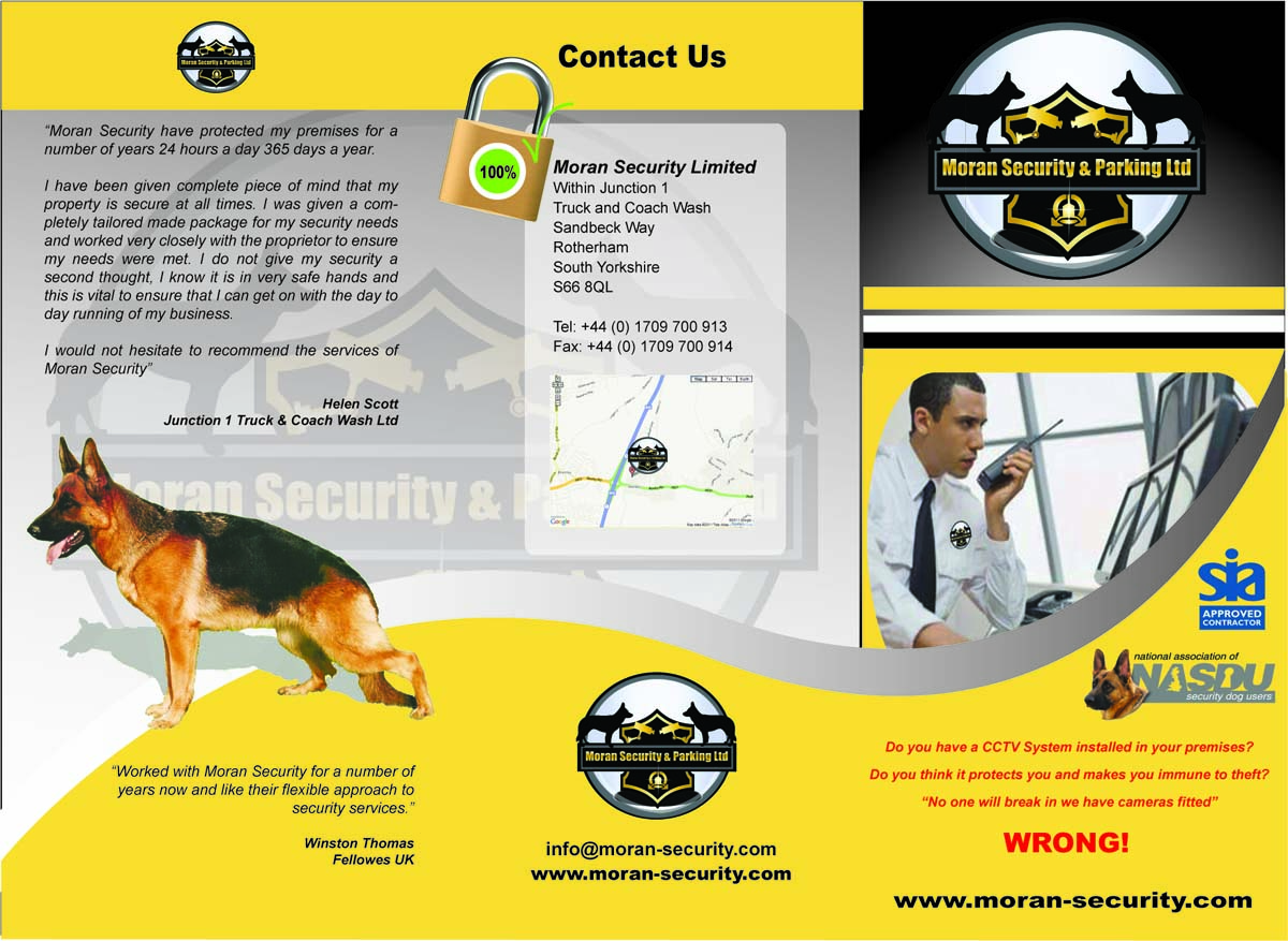Broschüren-Design von ZT Graphic Designers für Moran Security Ltd | Design #231493