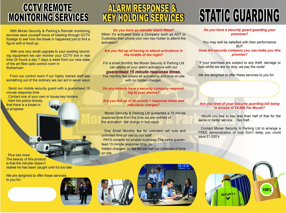 Broschüren-Design von ZT Graphic Designers für Moran Security Ltd | Design #232446