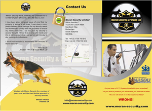 Brochure Design by ZT Graphic Designers for Moran Security Ltd | Design: #232449