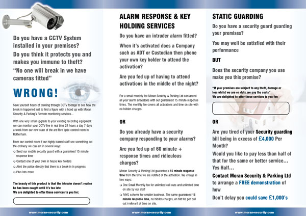Brochure Design by sabisabina for Moran Security Ltd | Design #234897