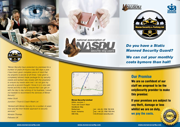 Brochure Design by sabisabina for Moran Security Ltd | Design #234906