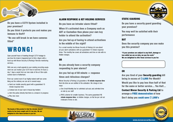 Broschüren-Design von sabisabina für Moran Security Ltd | Design #234985