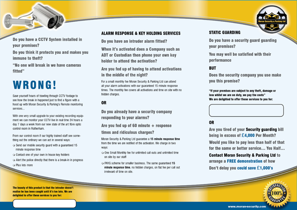 Broschüren-Design von sabisabina für Moran Security Ltd | Design #234989