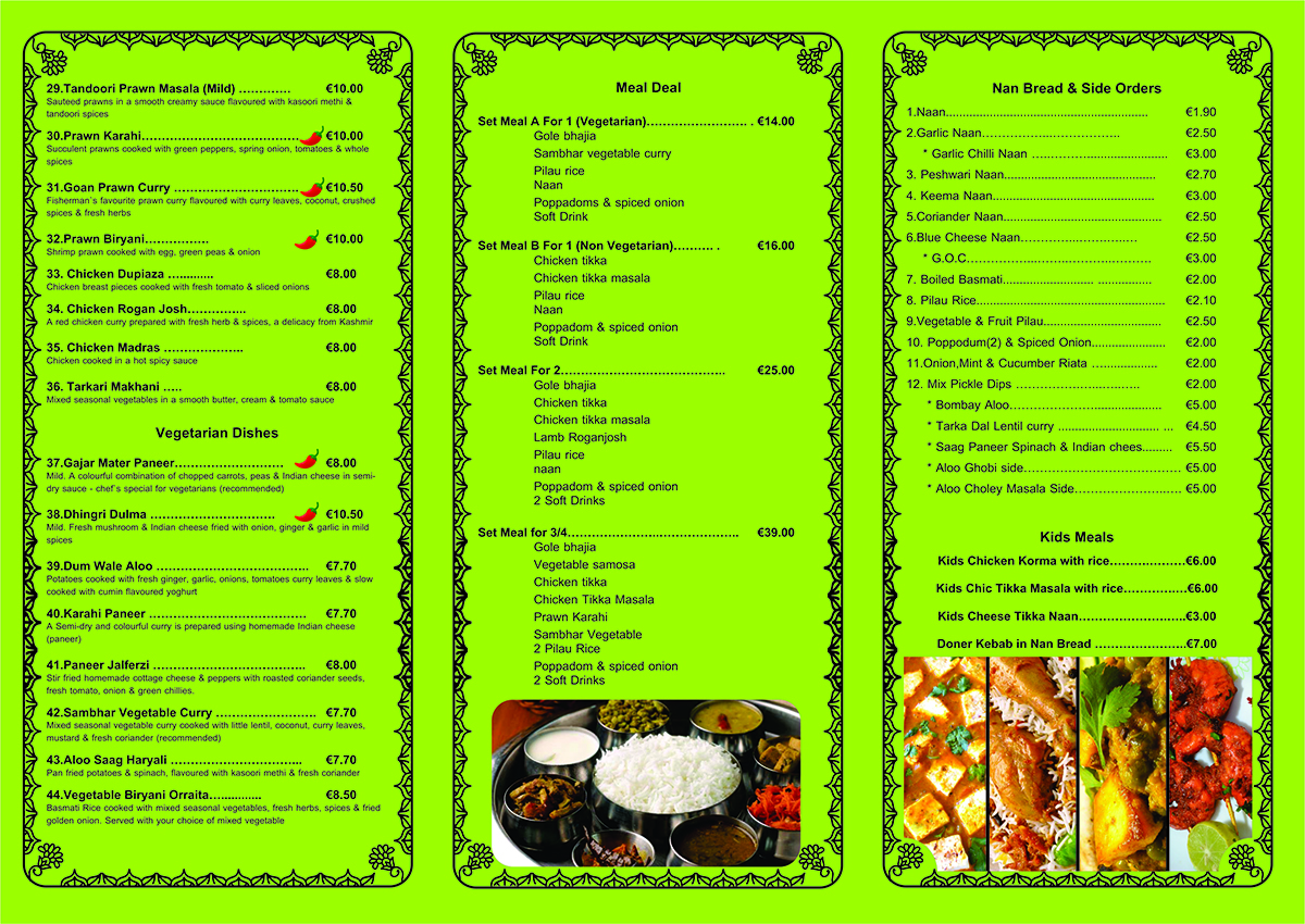 Menu Design by Bins for SPICE COTTAGE | Design #4870407