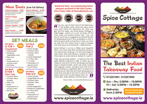 Menü-Design von Ekanite für SPICE COTTAGE | Design: #4969834