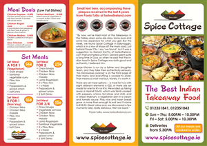 Menu Design by Ekanite for SPICE COTTAGE | Design: #4969843