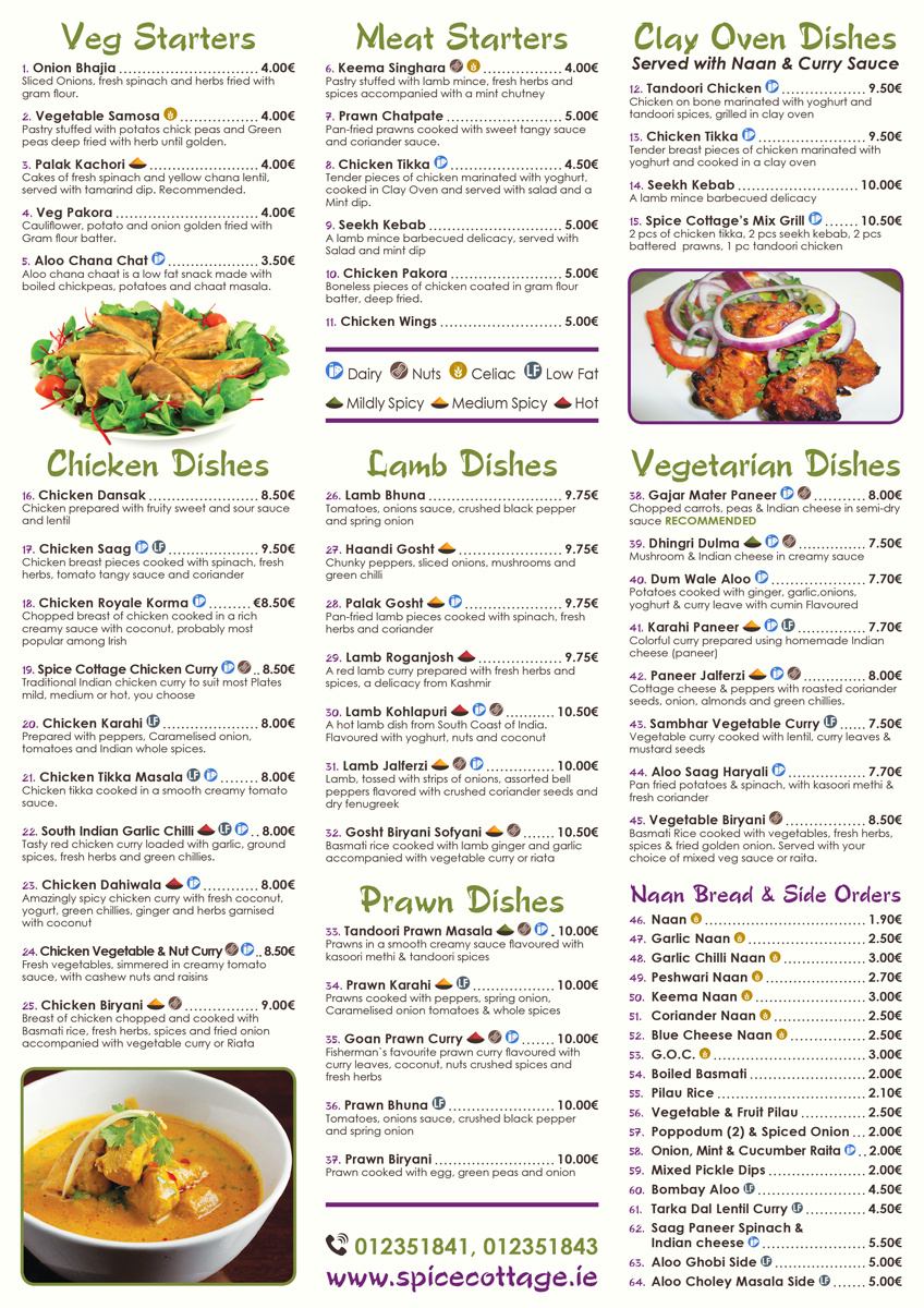 Design de Menu par Ekanite pour SPICE COTTAGE | Design #5012836