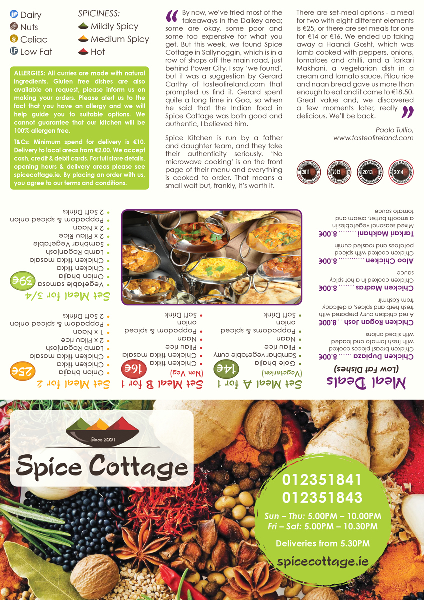 Menu Design by Ekanite for SPICE COTTAGE | Design #5023554