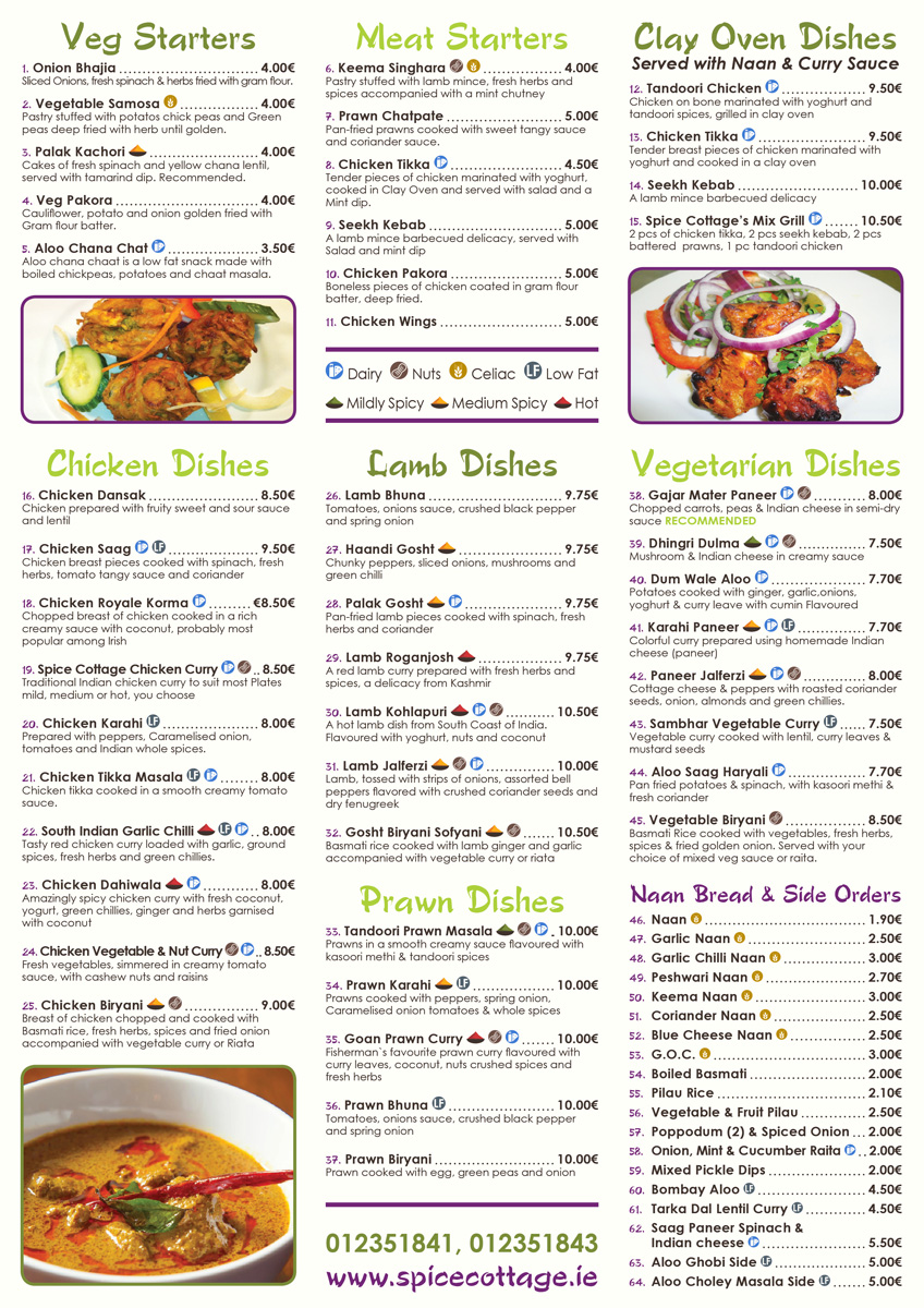 Menu Design by Ekanite for SPICE COTTAGE | Design #5023561