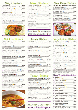 Menu Design by Ekanite for SPICE COTTAGE | Design: #5023561